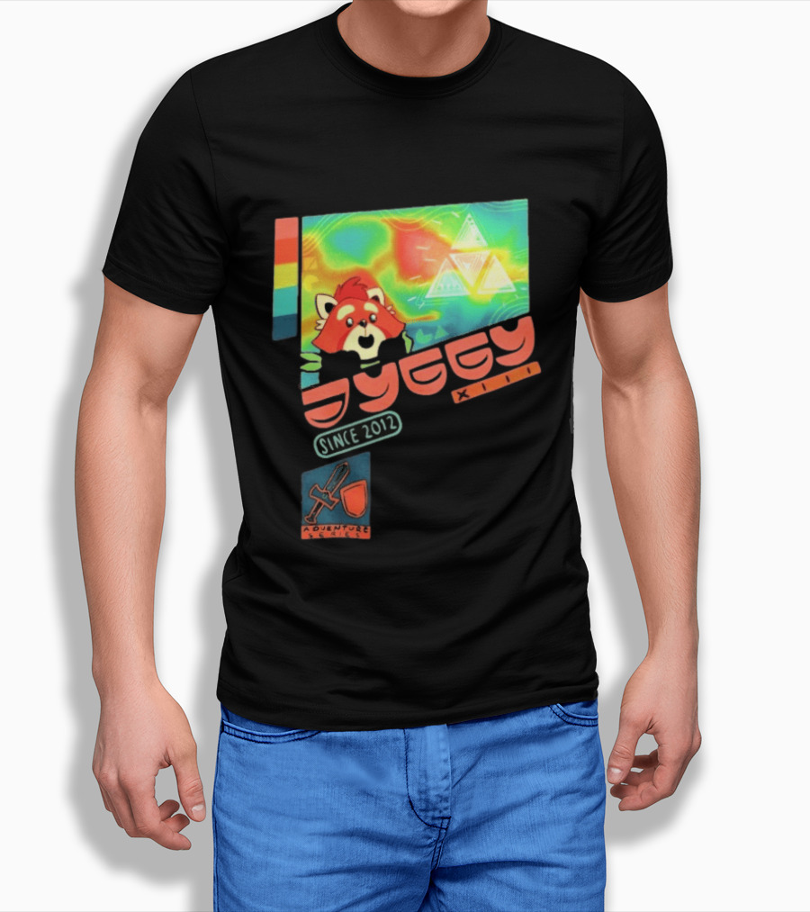Jyggy Adventuring Since 2012 Red Panda Adventure Seeker Triangles T-Shirt
