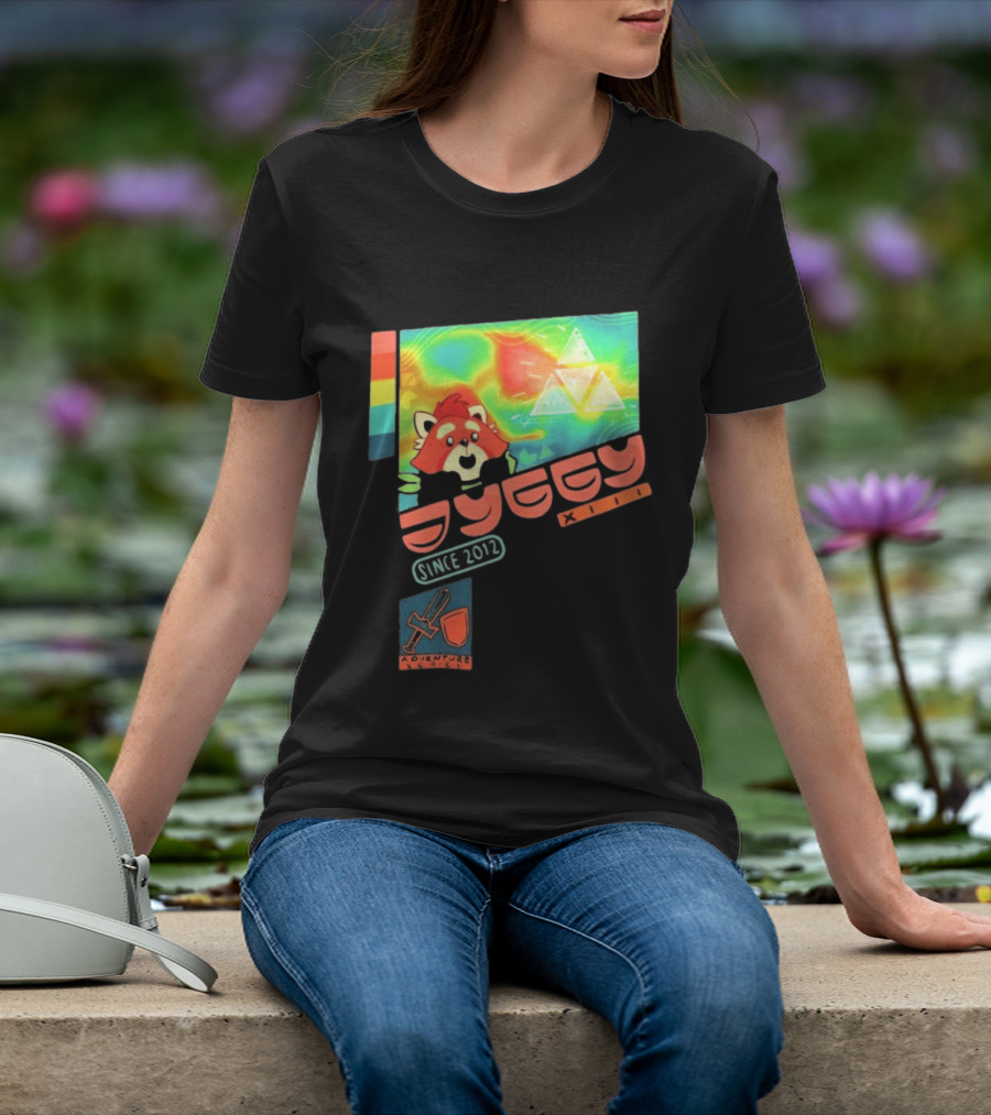 Jyggy Adventuring Since 2012 Red Panda Adventure Seeker Triangles T-Shirt