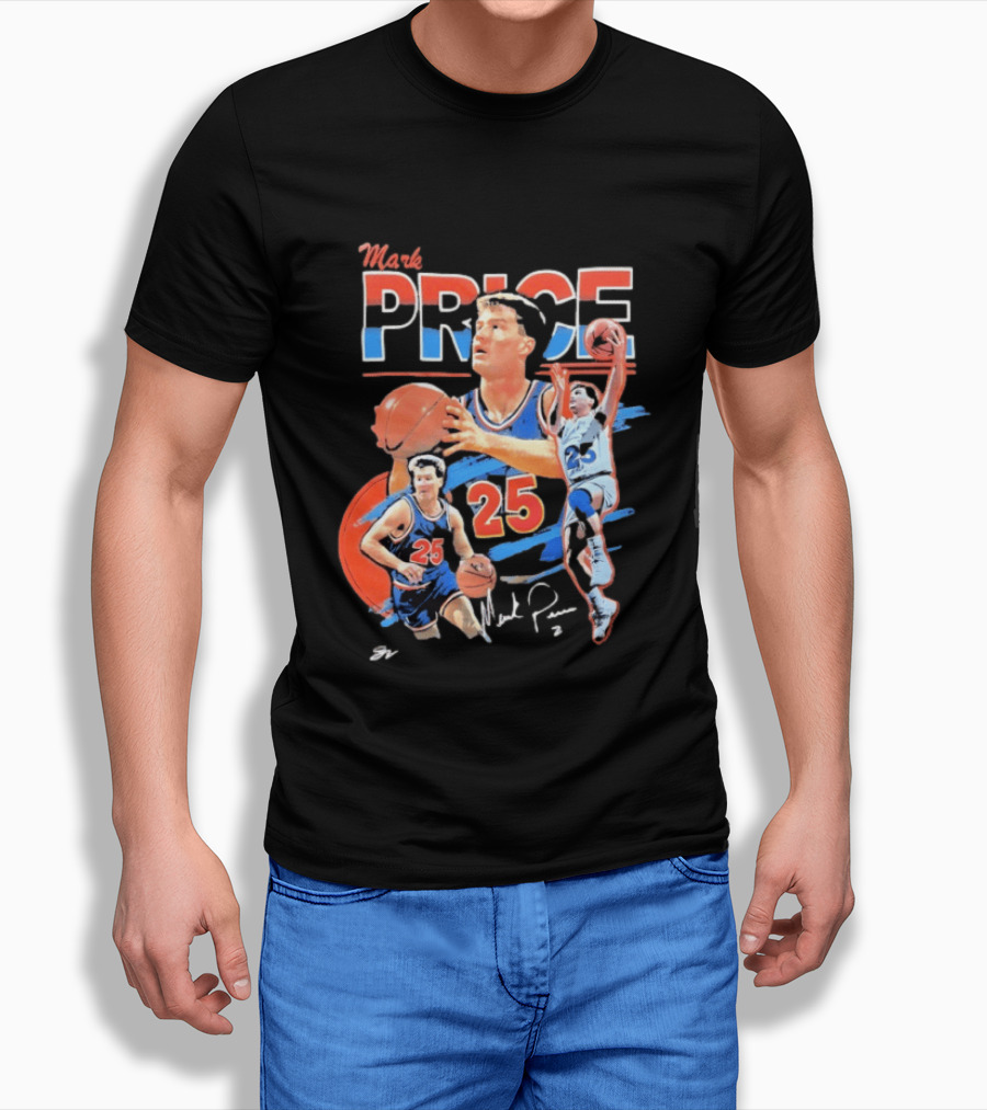 Mark Price 25 Orlando Magic Basketball Player T-Shirt