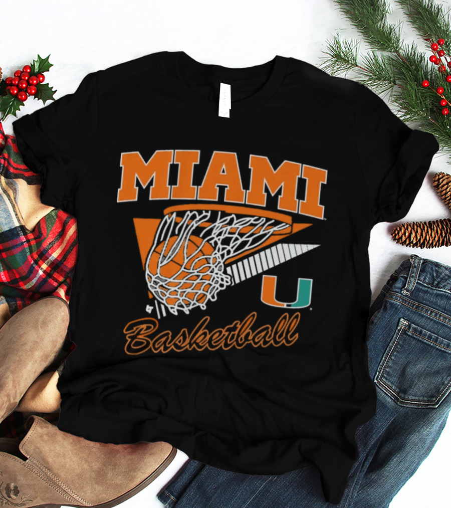 Miami Basketball U Basketball Swish T-Shirt