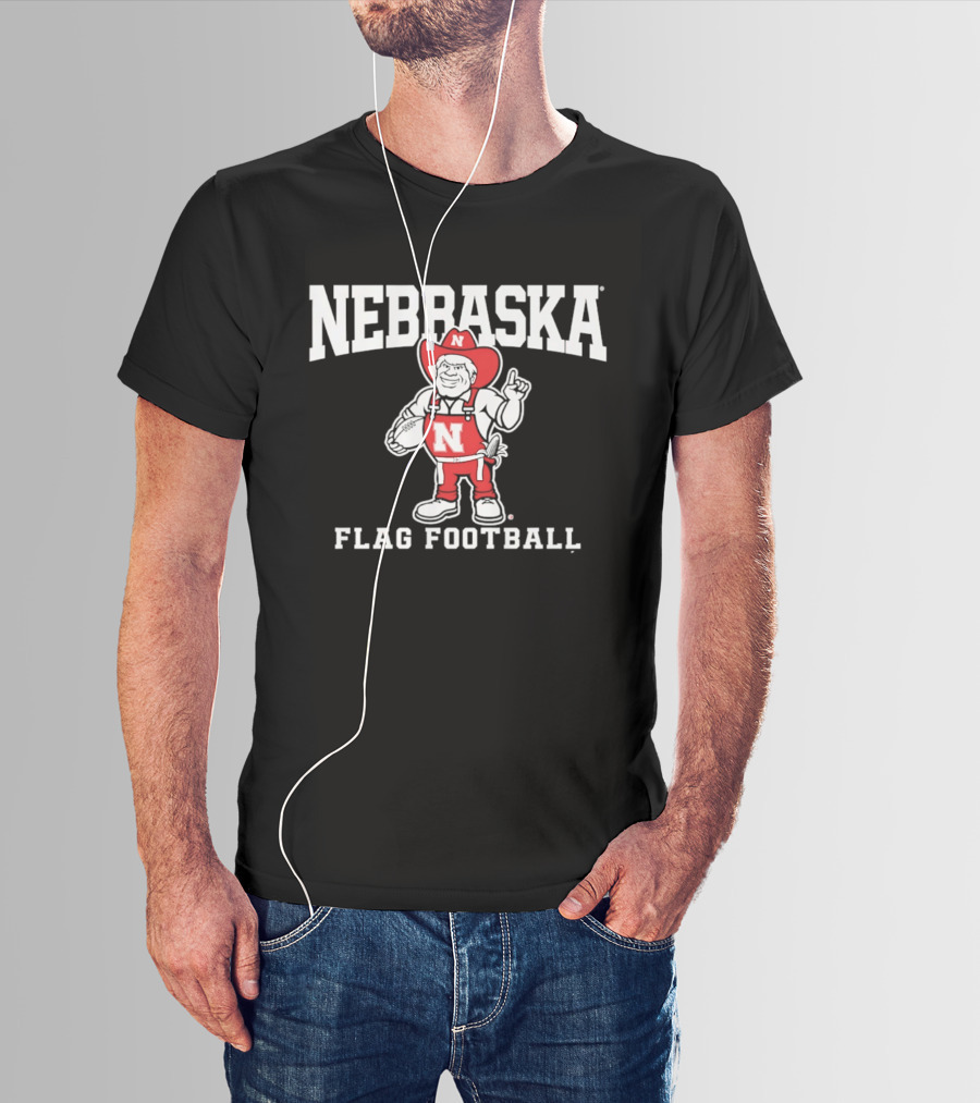 Nebraska Cornhuskers Flag Football T-Shirt