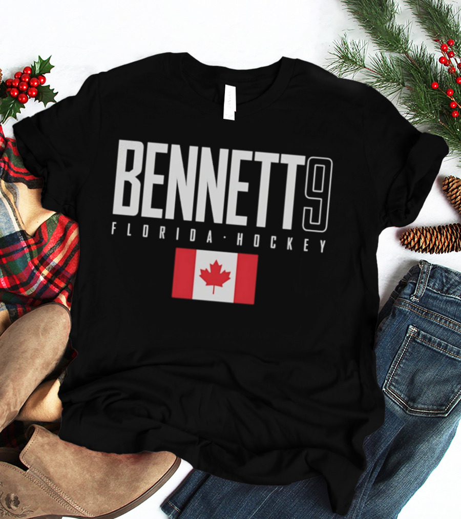 Bennett 9 Florida Hockey Canada Flag T-Shirt