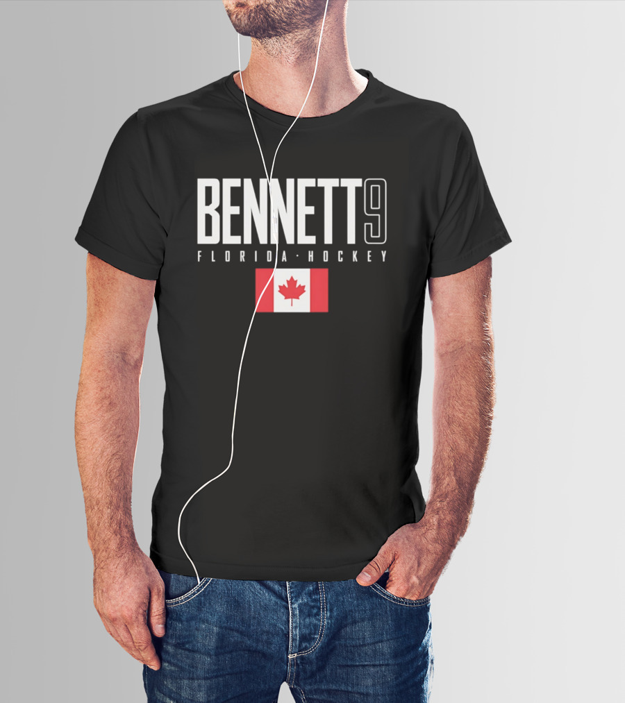 Bennett 9 Florida Hockey Canada Flag T-Shirt