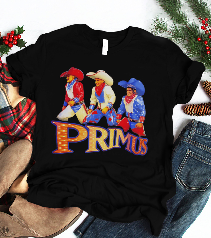 Primus Cowboys Band Merch Colorful Western T-Shirt