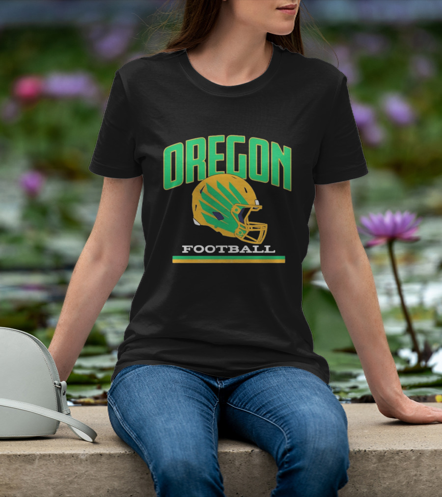 Oregon Ducks Football Team Helmet T-Shirt