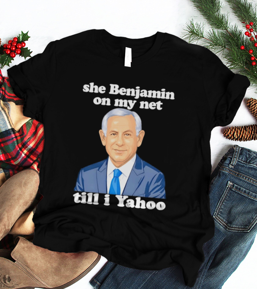 She Benjamin On My Net Till I Yahoo Cartoon Benjamin Portrait Blue Suit T-Shirt