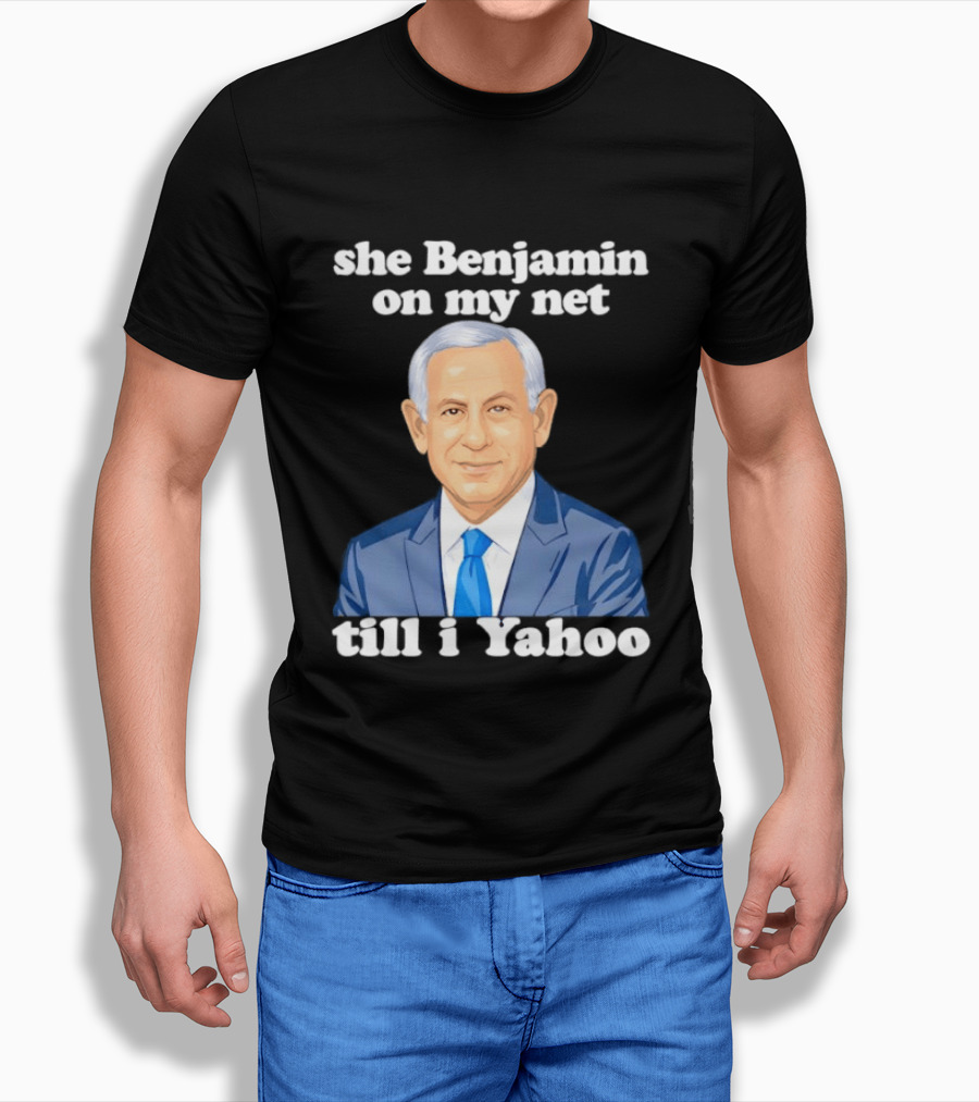 She Benjamin On My Net Till I Yahoo Cartoon Benjamin Portrait Blue Suit T-Shirt