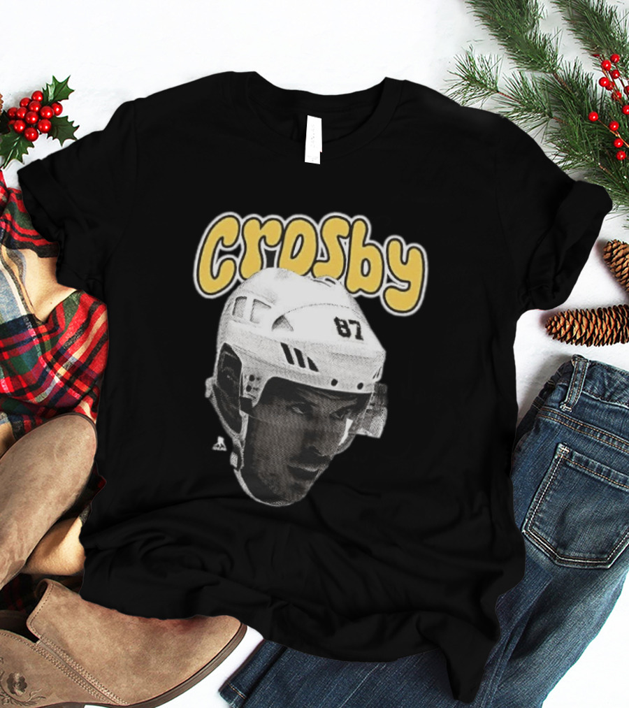 Sidney Crosby Pittsburgh Penguins Hockey 87 Big Face T-Shirt