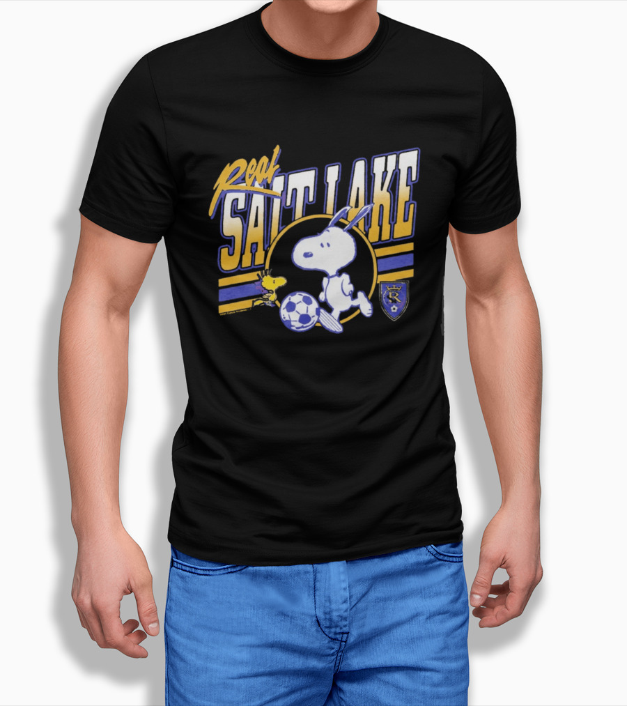 Real Salt Lake Snoopy Soccer Collaboration Peanuts Comic T-Shirt