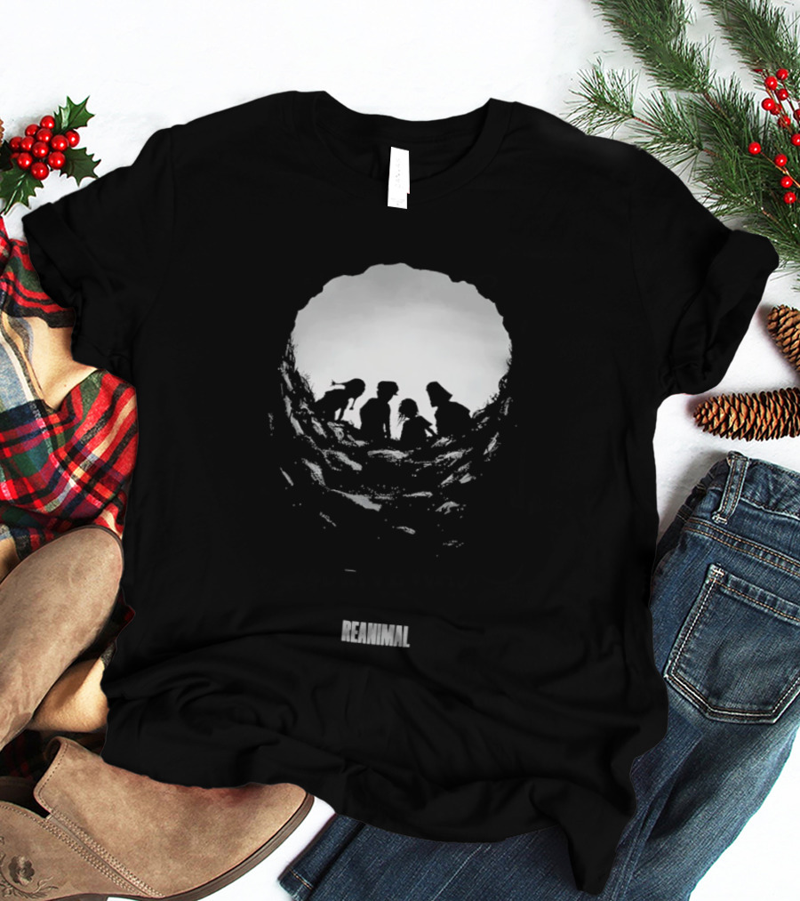 Reanimal Cave Silhouette Family Exploration T-Shirt