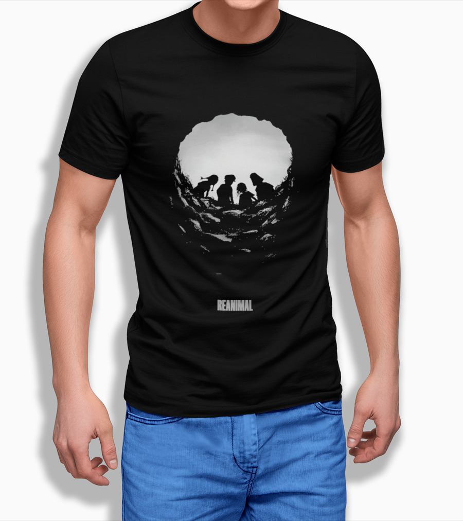Reanimal Cave Silhouette Family Exploration T-Shirt