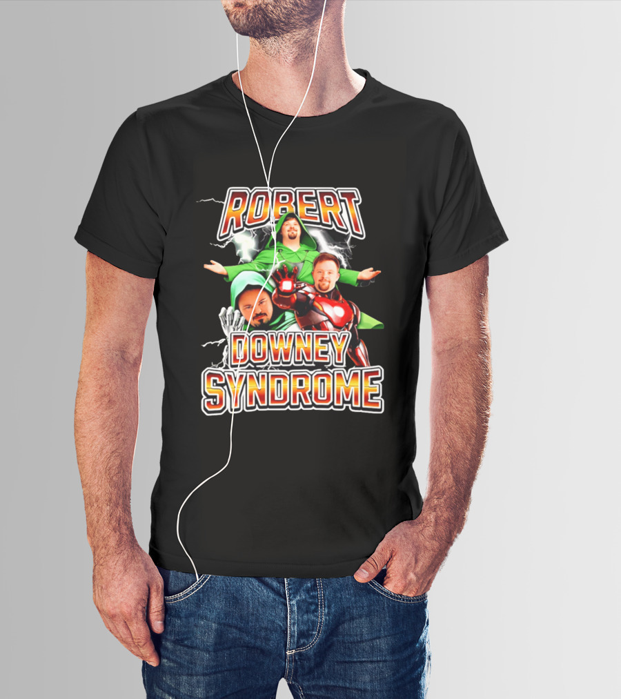 Robert Downey Syndrome Green Iron Suit T-Shirt