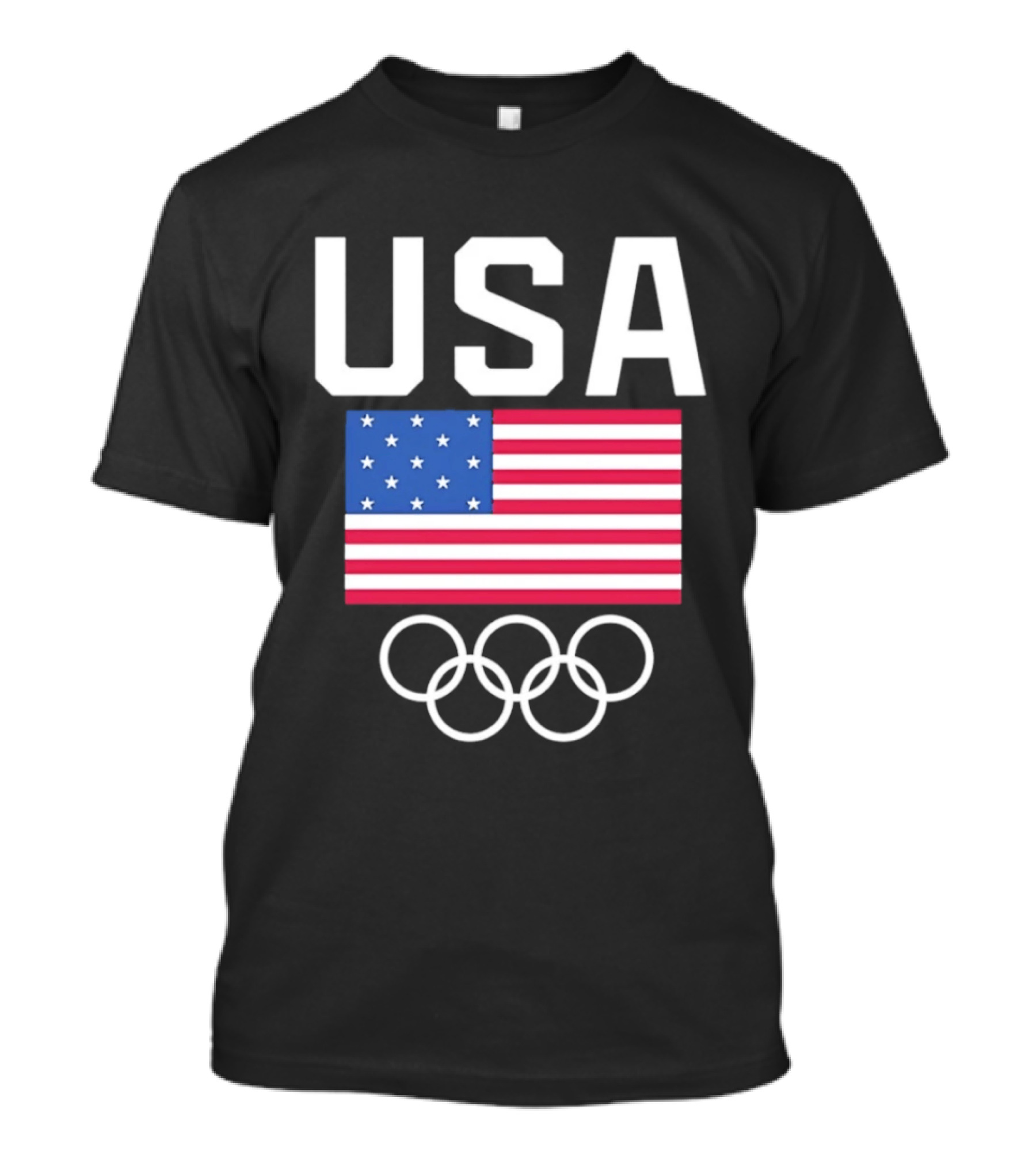 USA Flag Olympic Rings Team USA T-Shirt