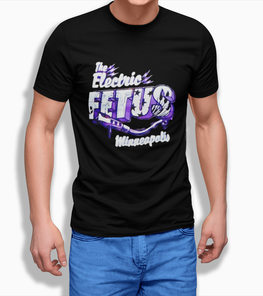 The Electric Fetus Minneapolis Purple Stars And Stripes T-Shirt