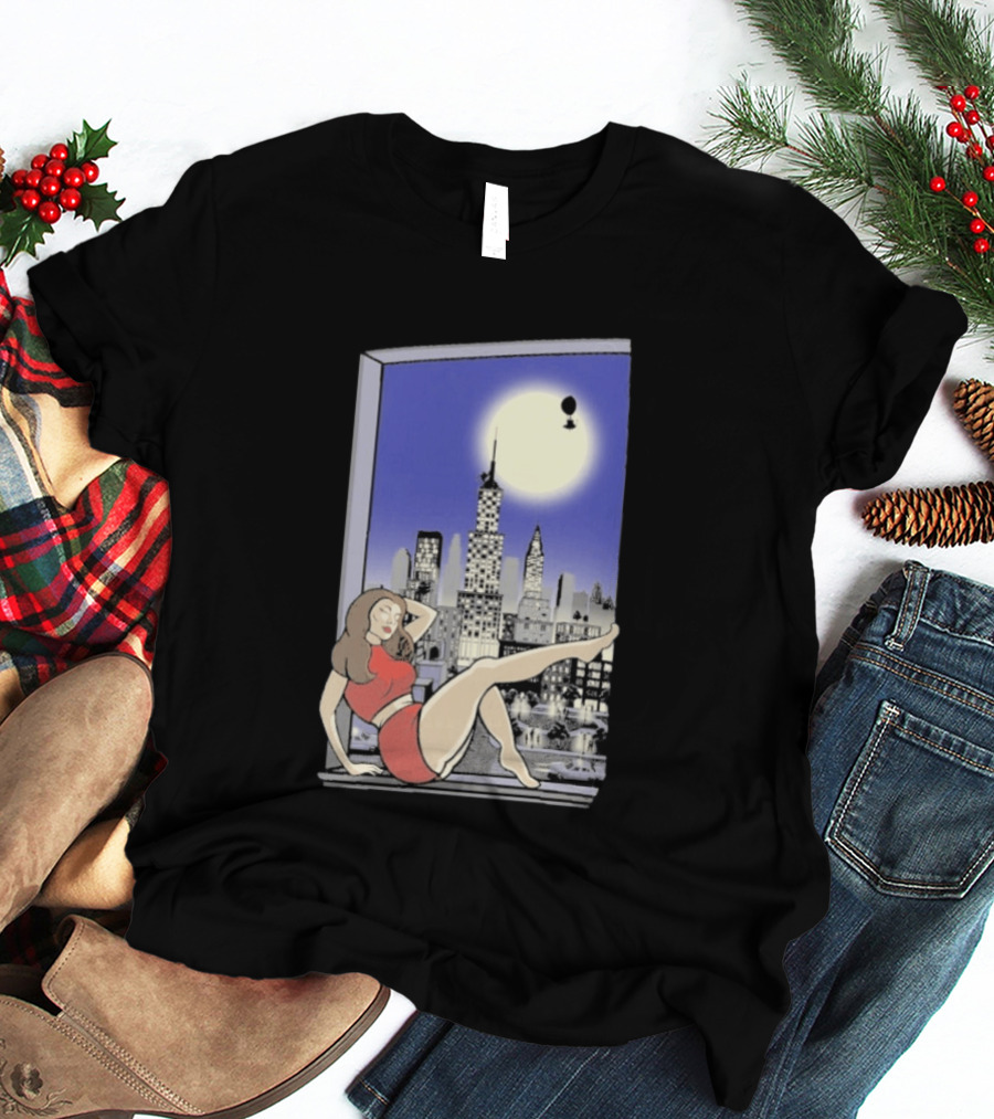 Pauline TheSpaceVixen Urban Moonlit Cityscape T-Shirt