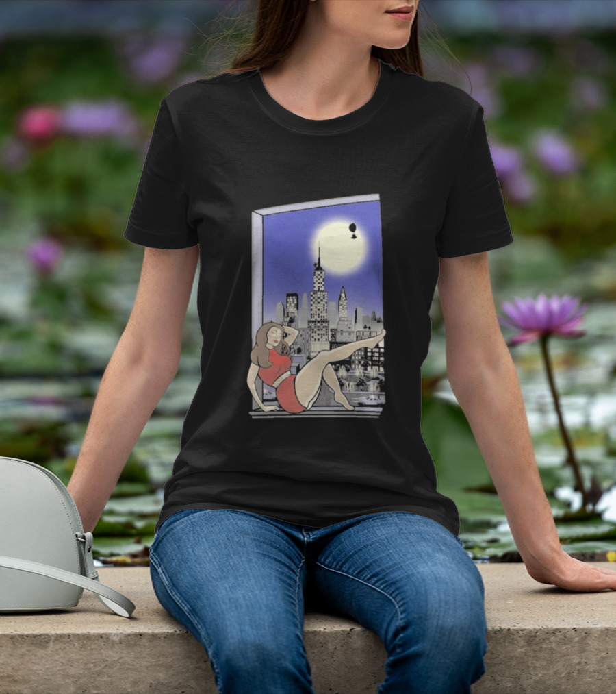 Pauline TheSpaceVixen Urban Moonlit Cityscape T-Shirt