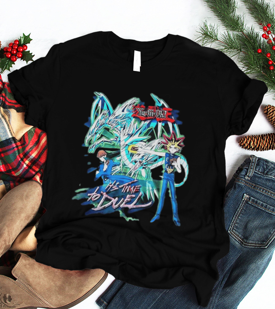 Yu Gi Oh Master Duel It's Time To Duel Blue Eyes White Dragon Yugi Kaiba T-Shirt