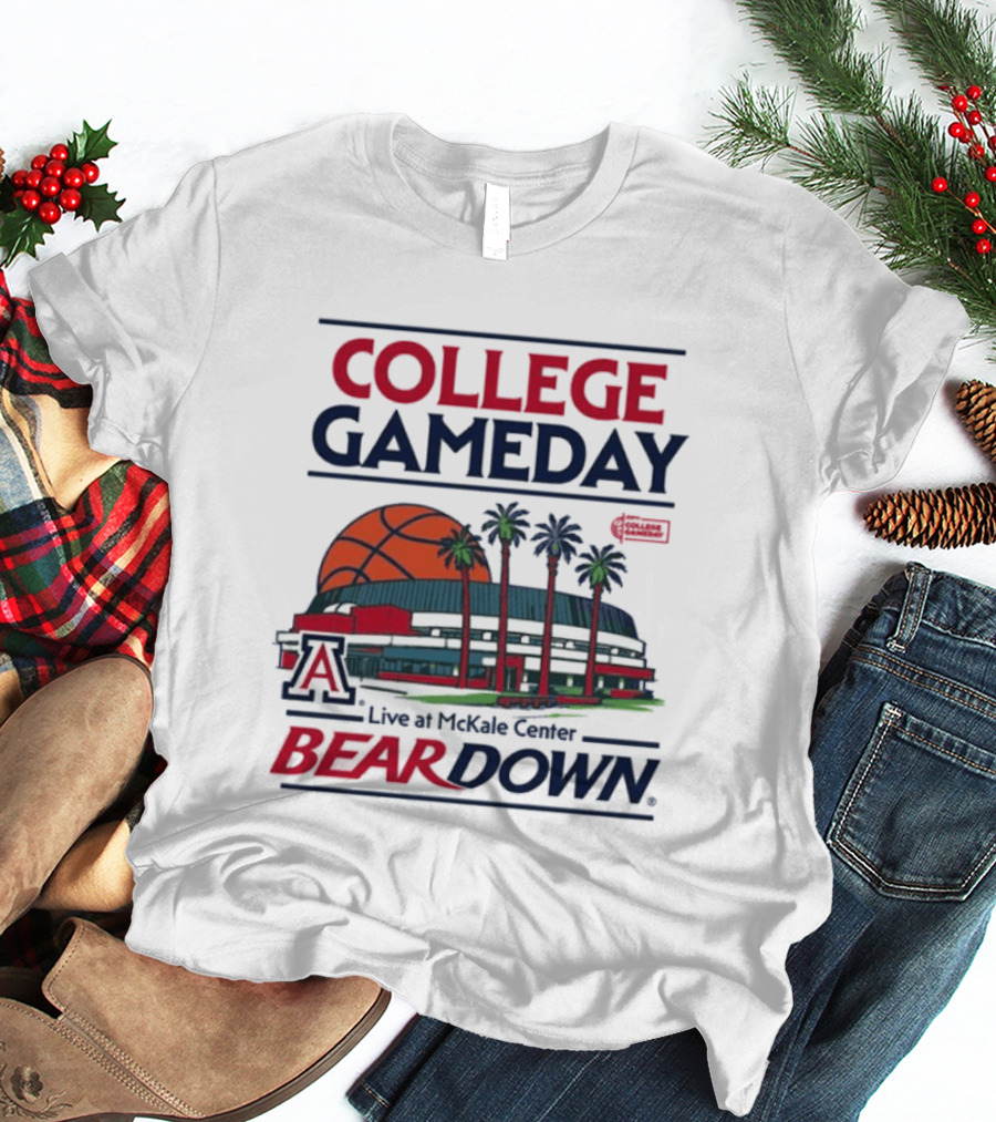 Arizona Wildcats College Gameday Live At McKale Center Bear Down T-Shirt