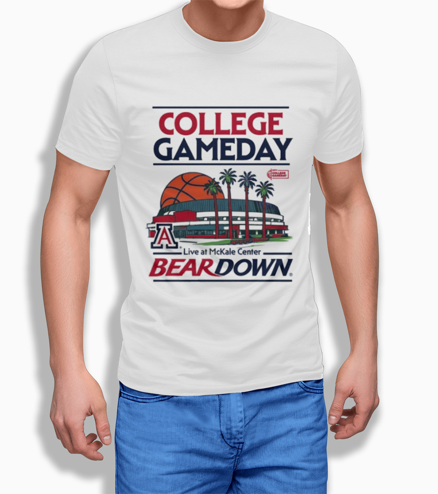 Arizona Wildcats College Gameday Live At McKale Center Bear Down T-Shirt