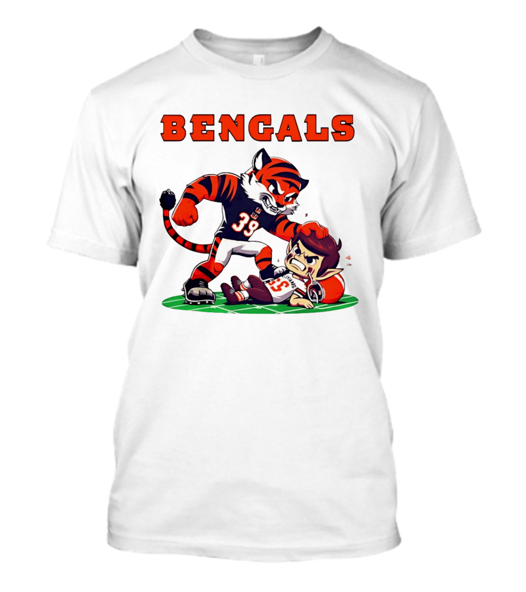 Cincinnati Bengals Rivals Cleveland Browns Cartoon T-Shirt
