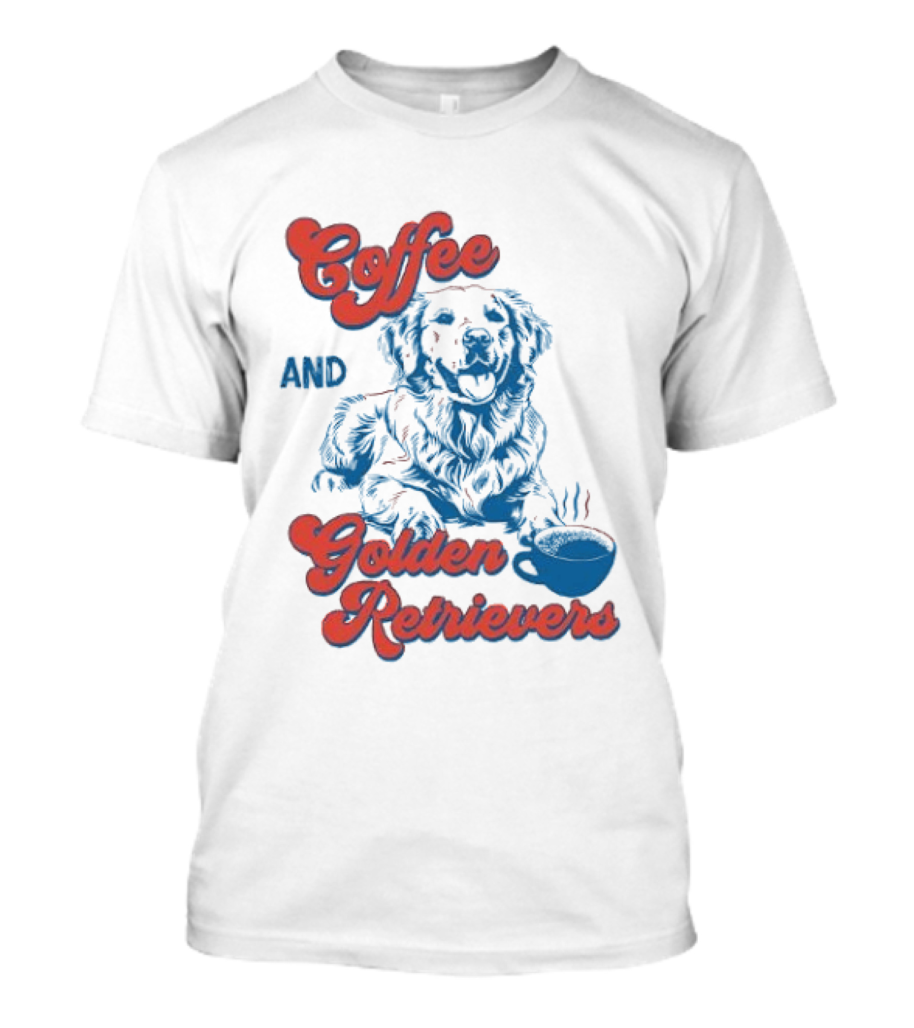 Coffee And Golden Retrievers Cozy Pet Lovers T-Shirt