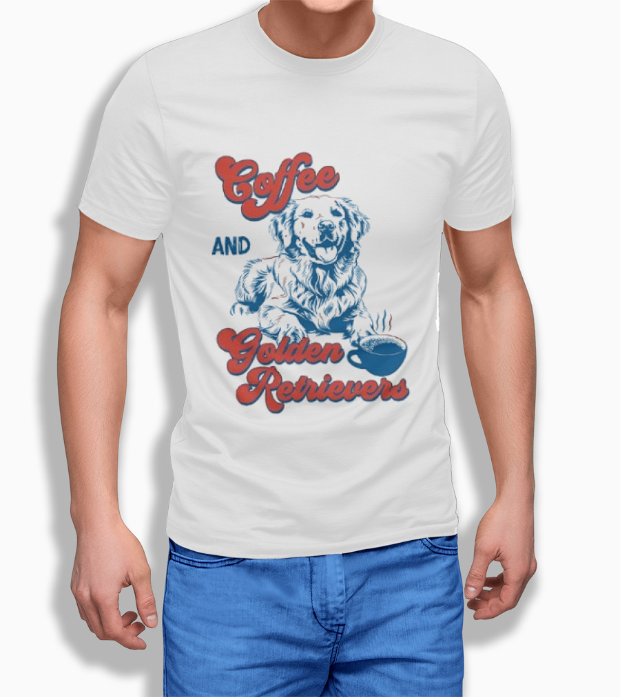 Coffee And Golden Retrievers Cozy Pet Lovers T-Shirt