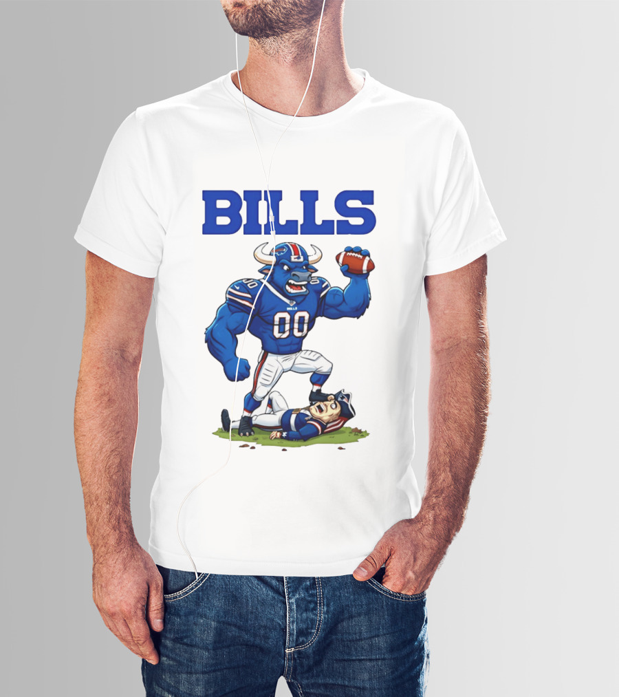 Buffalo Bills Vs New England Patriots Rivalry Comic Character Victory T-Shirt