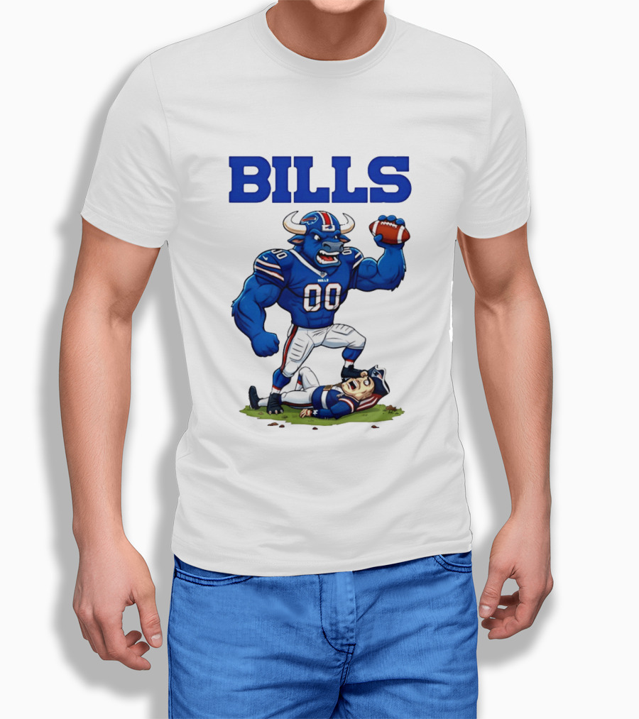 Buffalo Bills Vs New England Patriots Rivalry Comic Character Victory T-Shirt