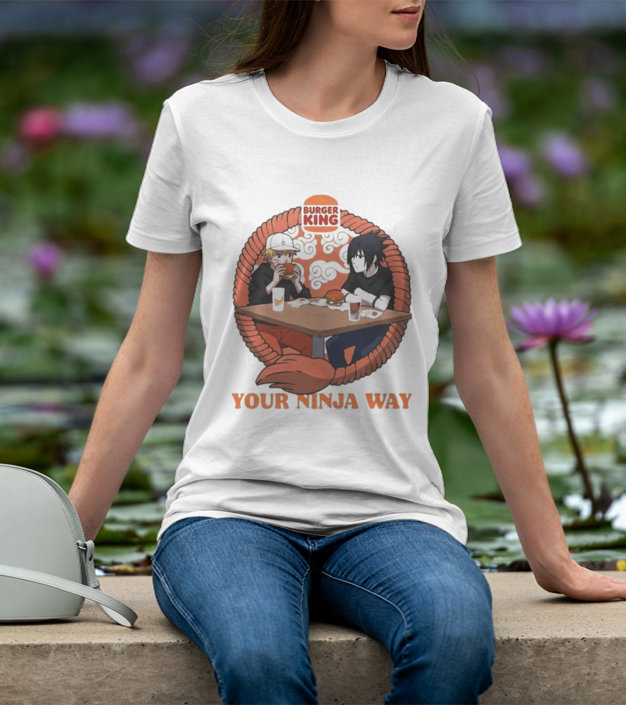 Burger King Naruto Sasuke Dining Your Ninja Way T-Shirt