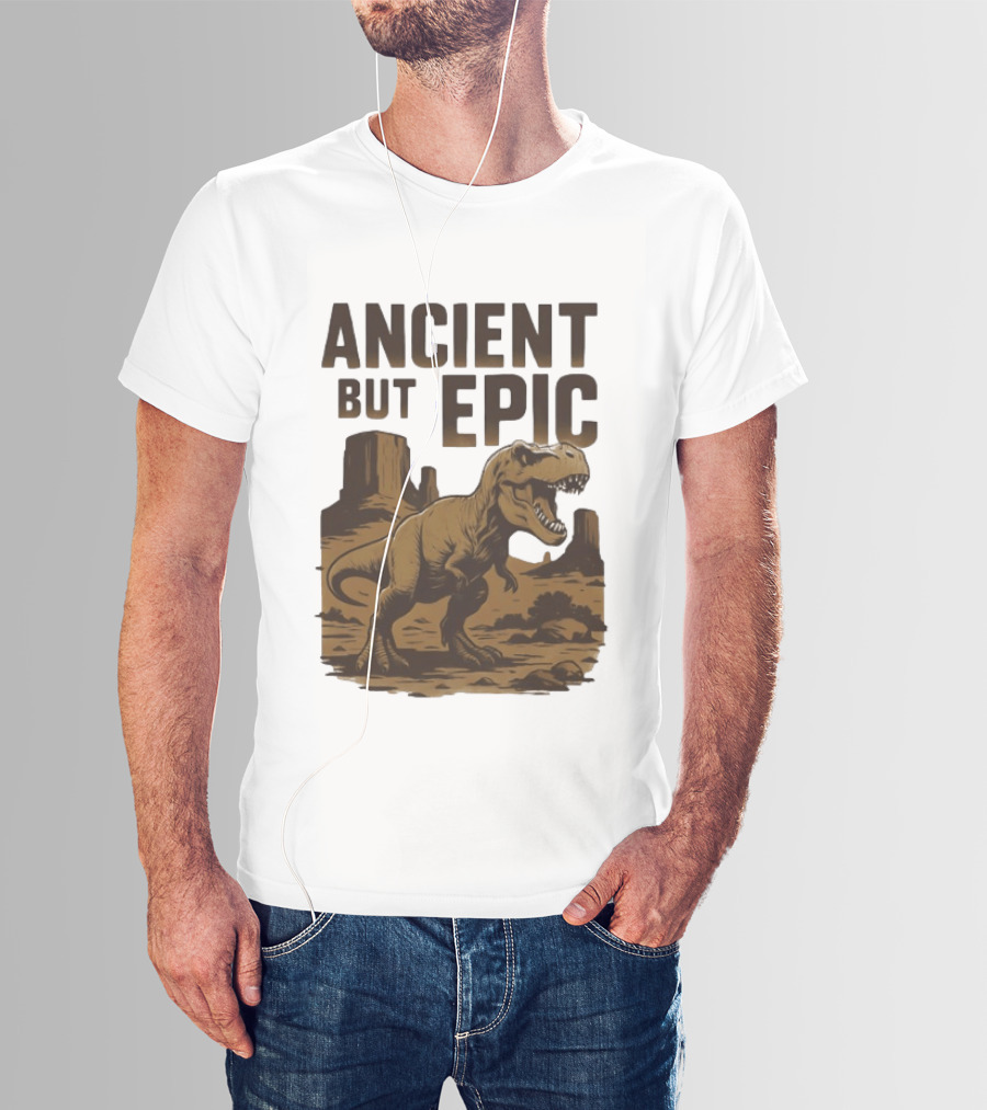 T. Rex Dinosaur Ancient But Epic Desert Scene T-Shirt