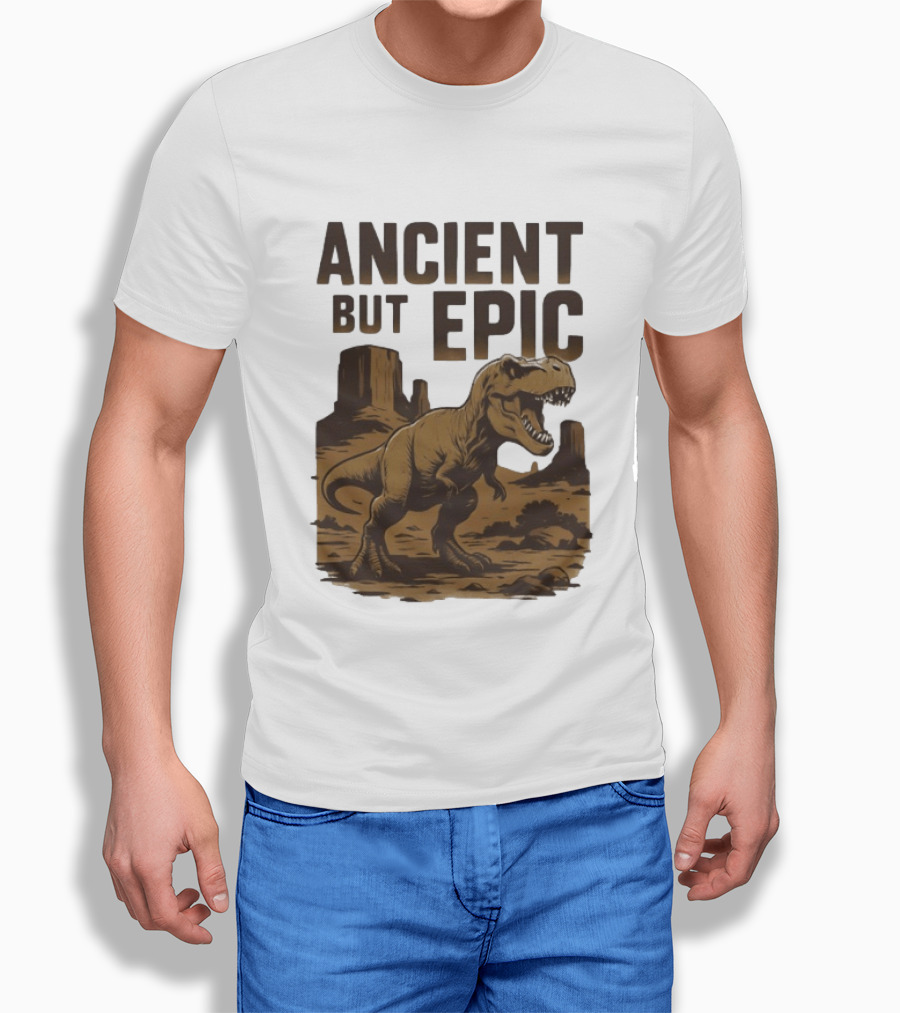 T. Rex Dinosaur Ancient But Epic Desert Scene T-Shirt