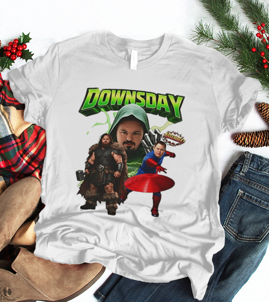 Donwsday Assemble Domesday X Down Syndrome Superhero T-Shirt
