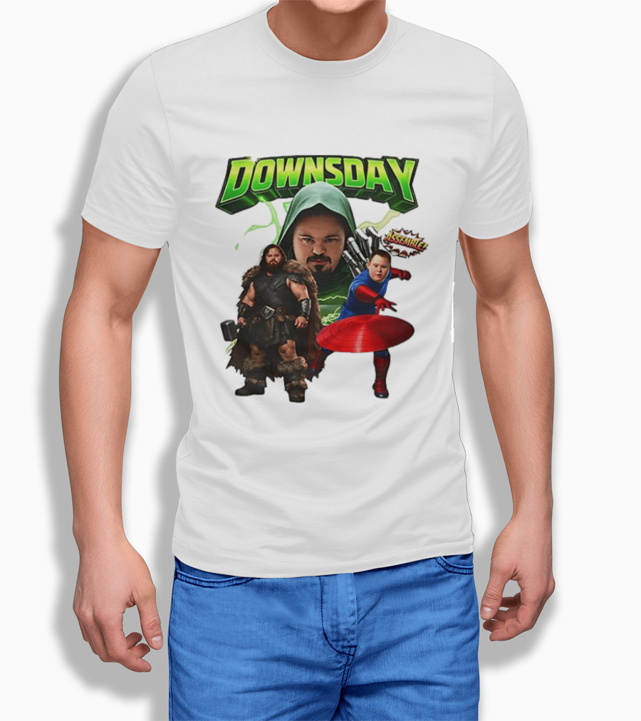 Donwsday Assemble Domesday X Down Syndrome Superhero T-Shirt