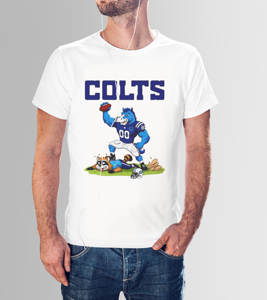Indianapolis Colts Rivalry Over Tennessee Titans Cartoon T-Shirt