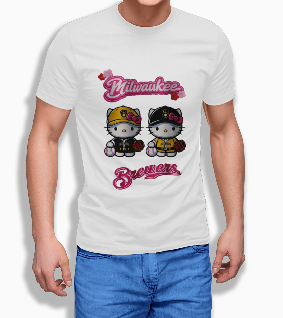Milwaukee Brewers Hello Kitty Baseball Collaboration 2026 T-Shirt