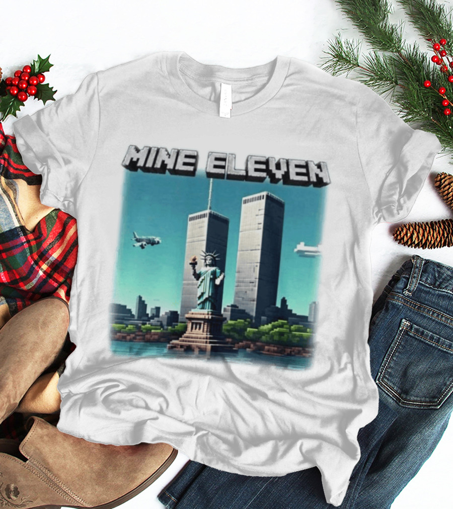 Mine Eleven Statue Of Liberty World Trade Center New York City T-Shirt