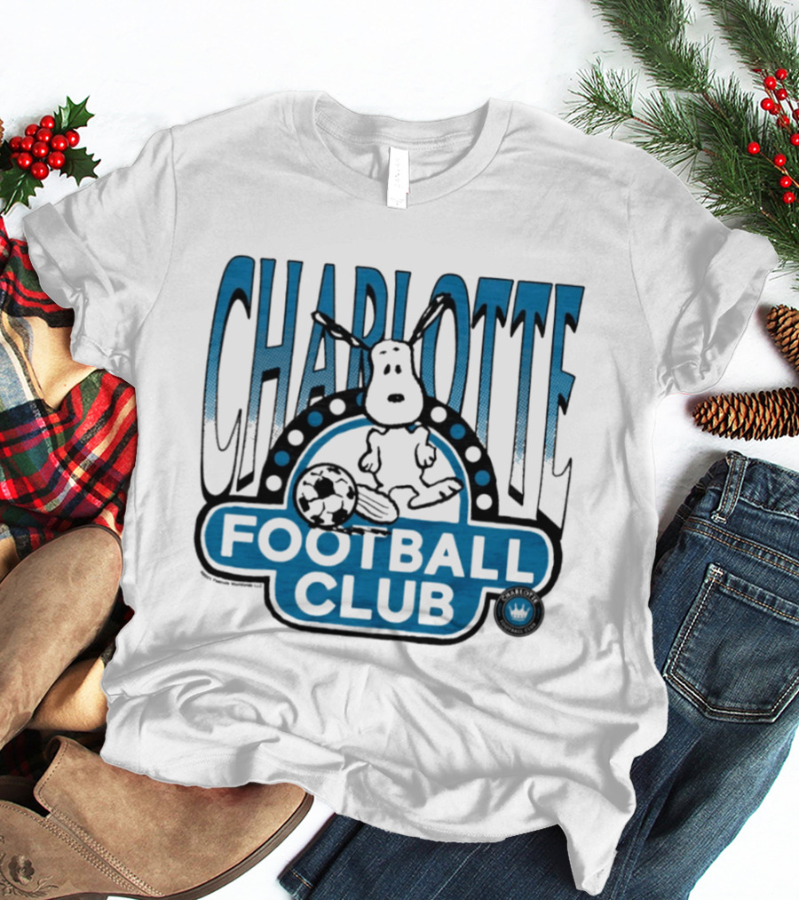 Peanuts Snoopy Charlotte Football Club Soccer Collaboration T-Shirt