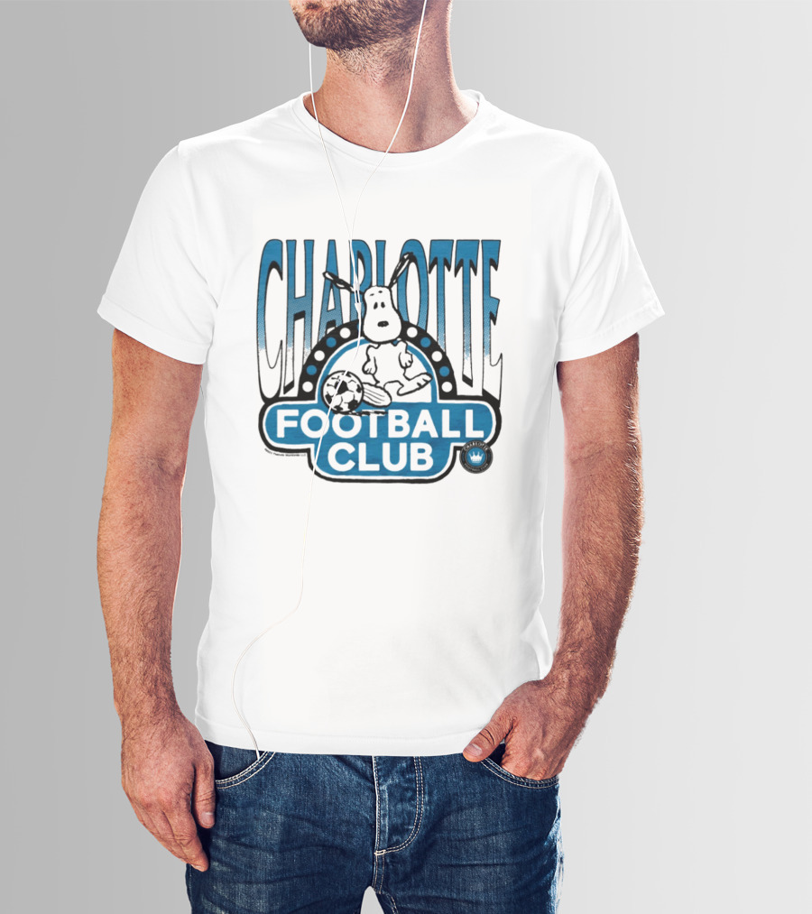 Peanuts Snoopy Charlotte Football Club Soccer Collaboration T-Shirt