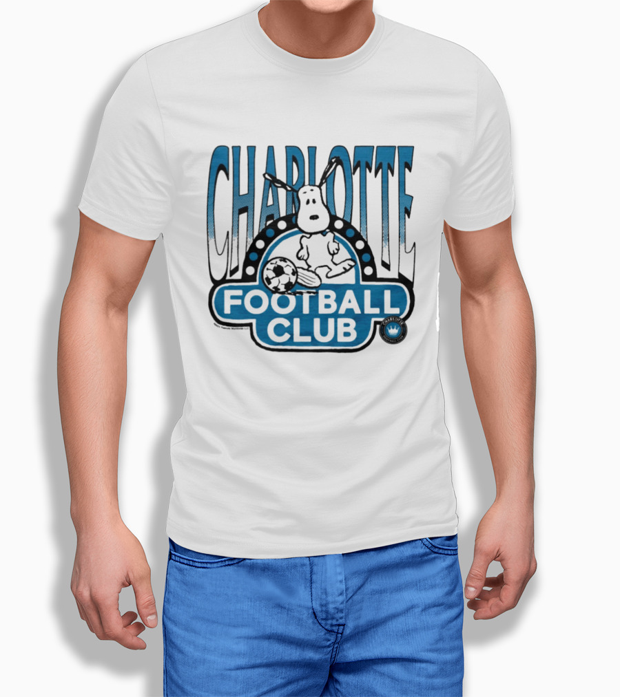 Peanuts Snoopy Charlotte Football Club Soccer Collaboration T-Shirt