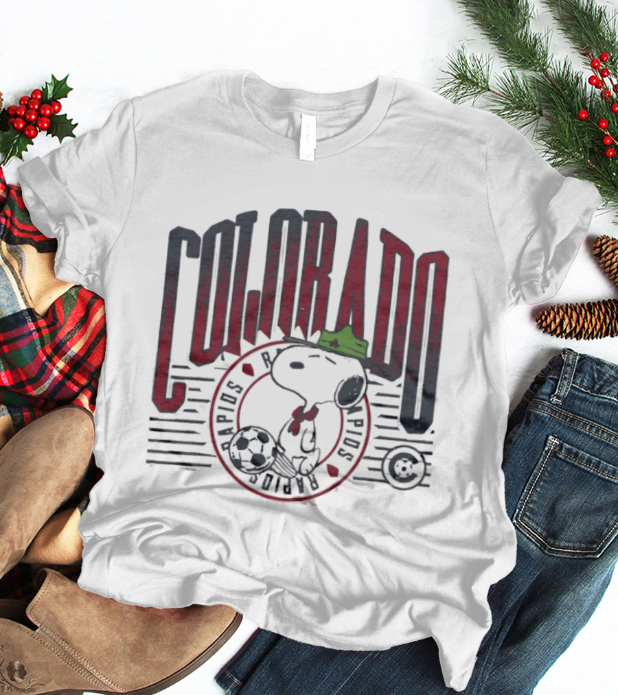 Snoopy Colorado Rapids Collaboration With Soccer Ball T-Shirt