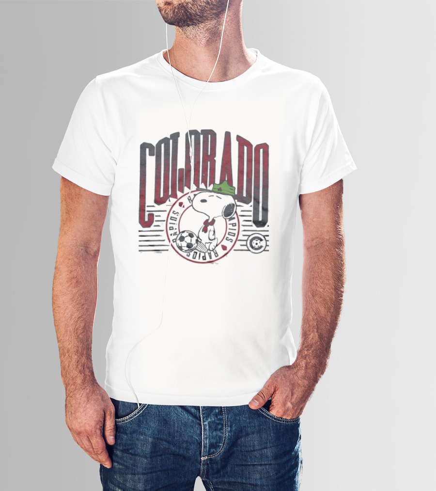 Snoopy Colorado Rapids Collaboration With Soccer Ball T-Shirt