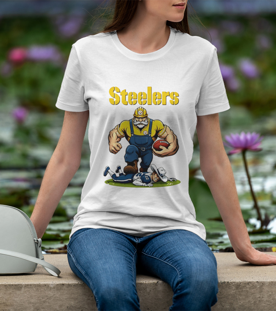 Pittsburgh Steelers Vs Dallas Cowboys Rivalries Football Cartoon T-Shirt