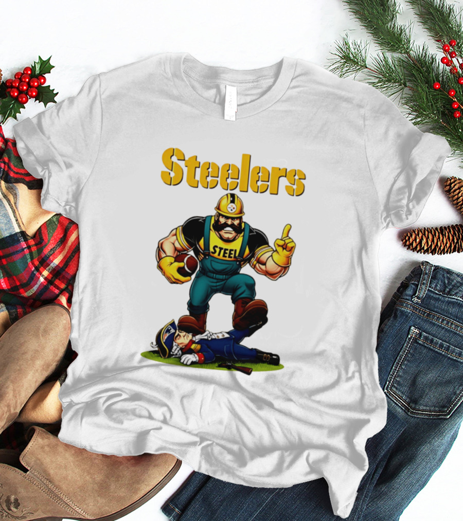 Pittsburgh Steelers Steelworker Triumphs Over New England Patriots Rivalry T-Shirt