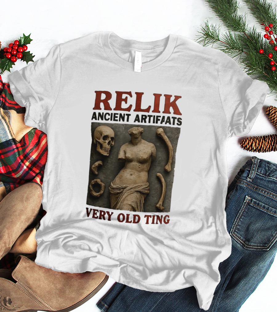 RELIX Ancient Artifacts Very Old Ting Statue And Skull T-Shirt