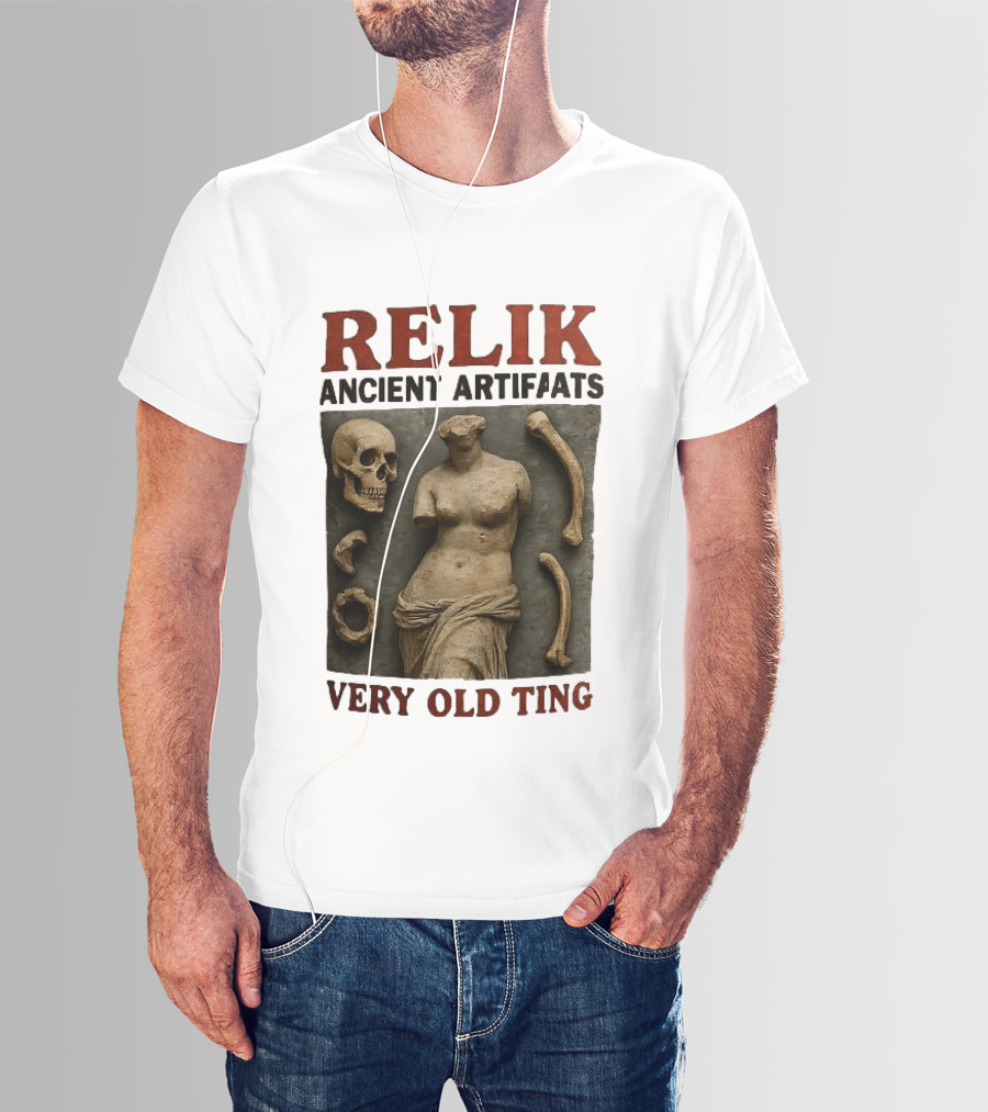 RELIX Ancient Artifacts Very Old Ting Statue And Skull T-Shirt