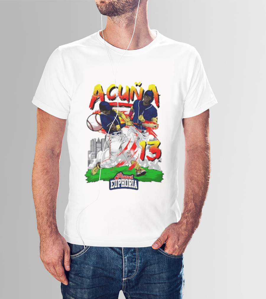 Ronald Acuña Jr Planet Euphoria Number 13 Baseball T-Shirt
