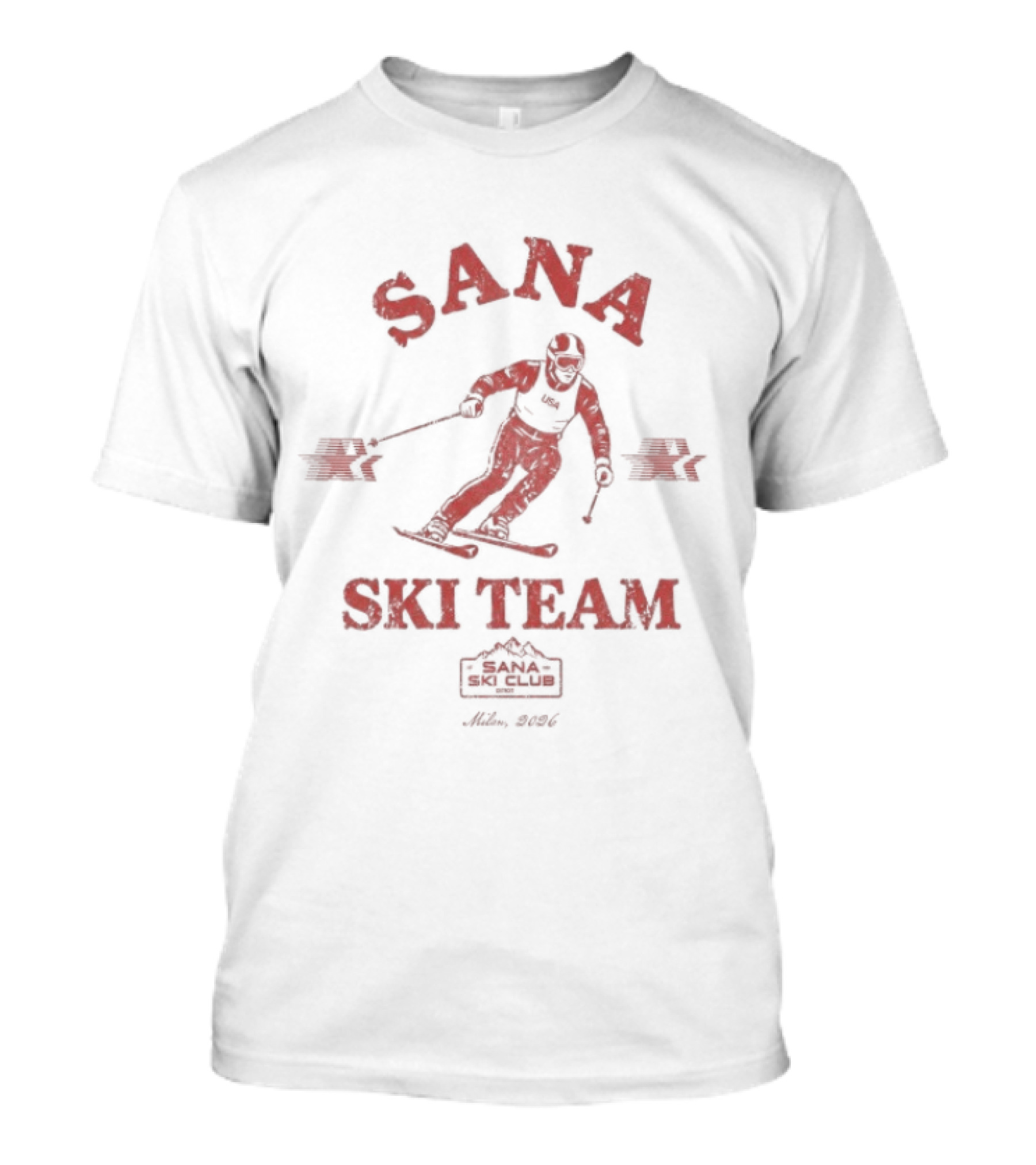 Sana Ski Team Milan 2026 Olympic Winter Sports Competition T-Shirt