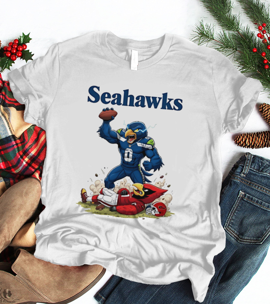 Seattle Seahawks Vs Arizona Cardinals Rivalry Victory Celebration T-Shirt