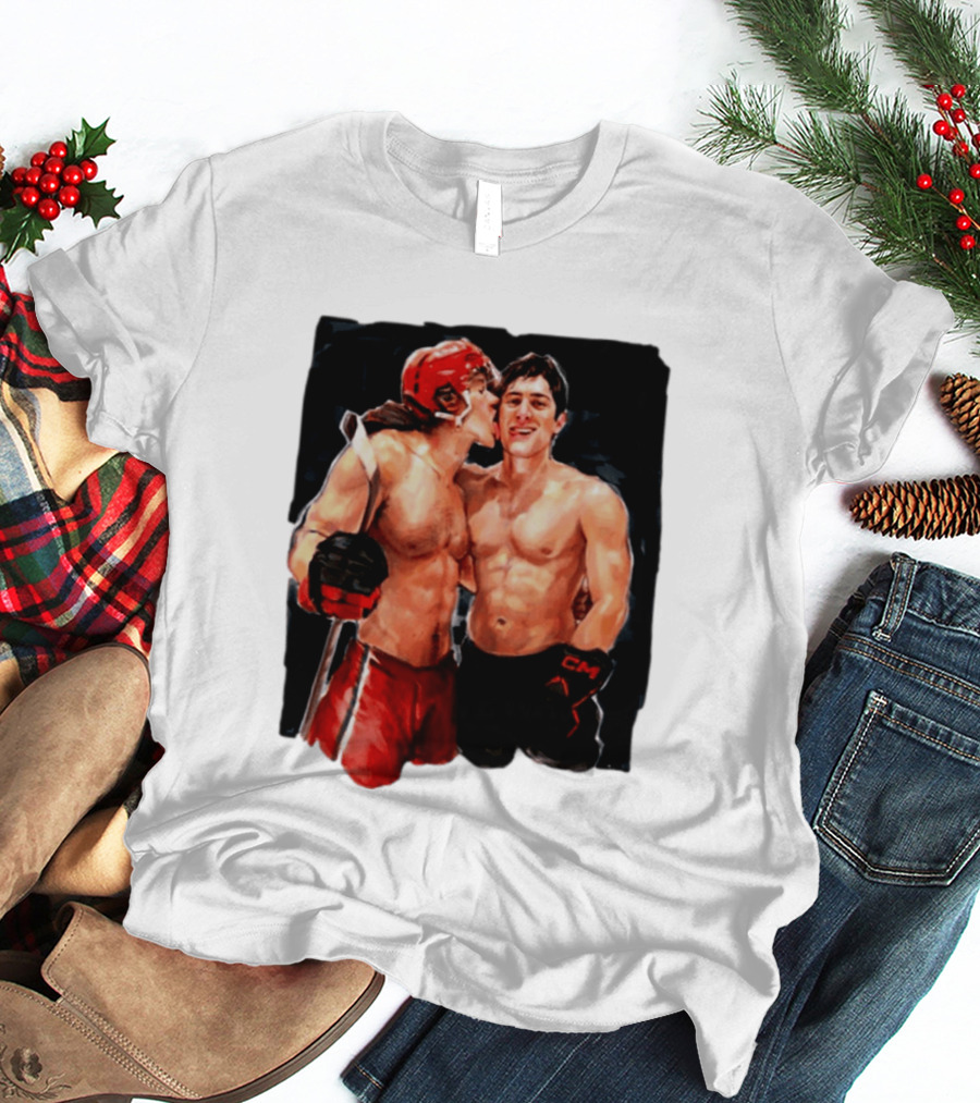 Shane Hollander Ilya Rosanov Gay Hockey Romance Painting T-Shirt