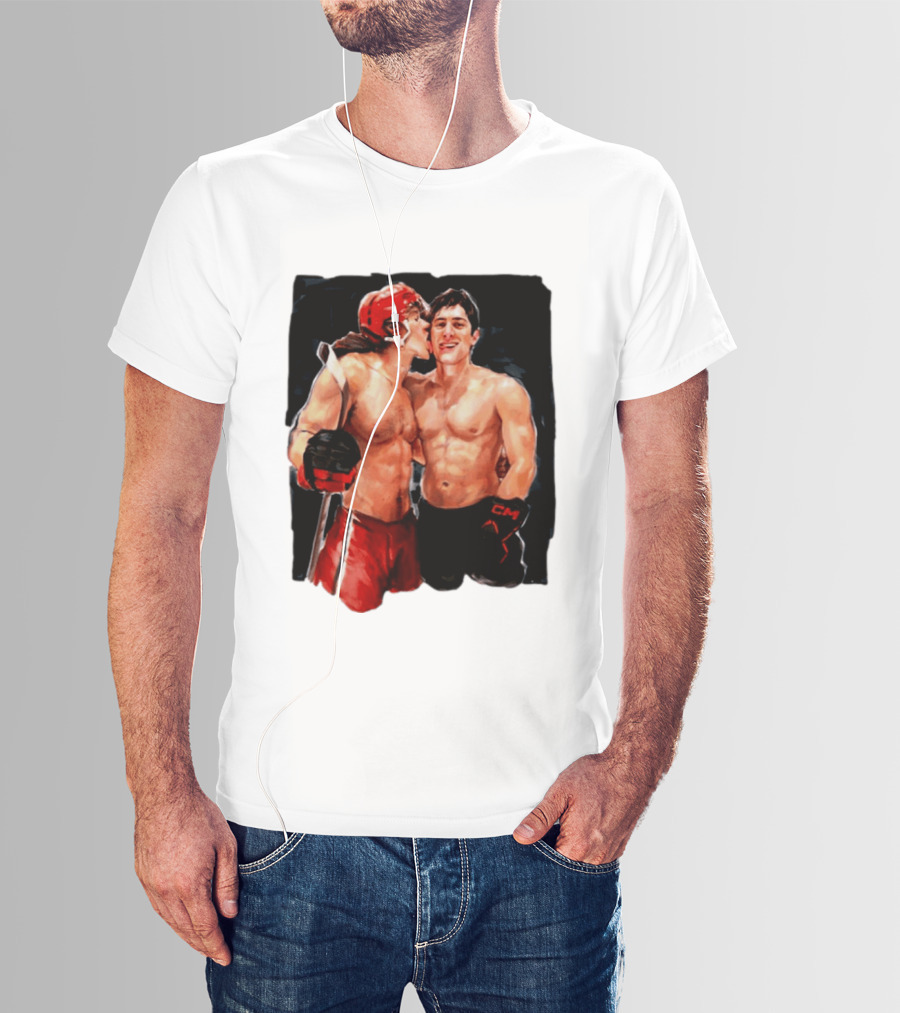 Shane Hollander Ilya Rosanov Gay Hockey Romance Painting T-Shirt
